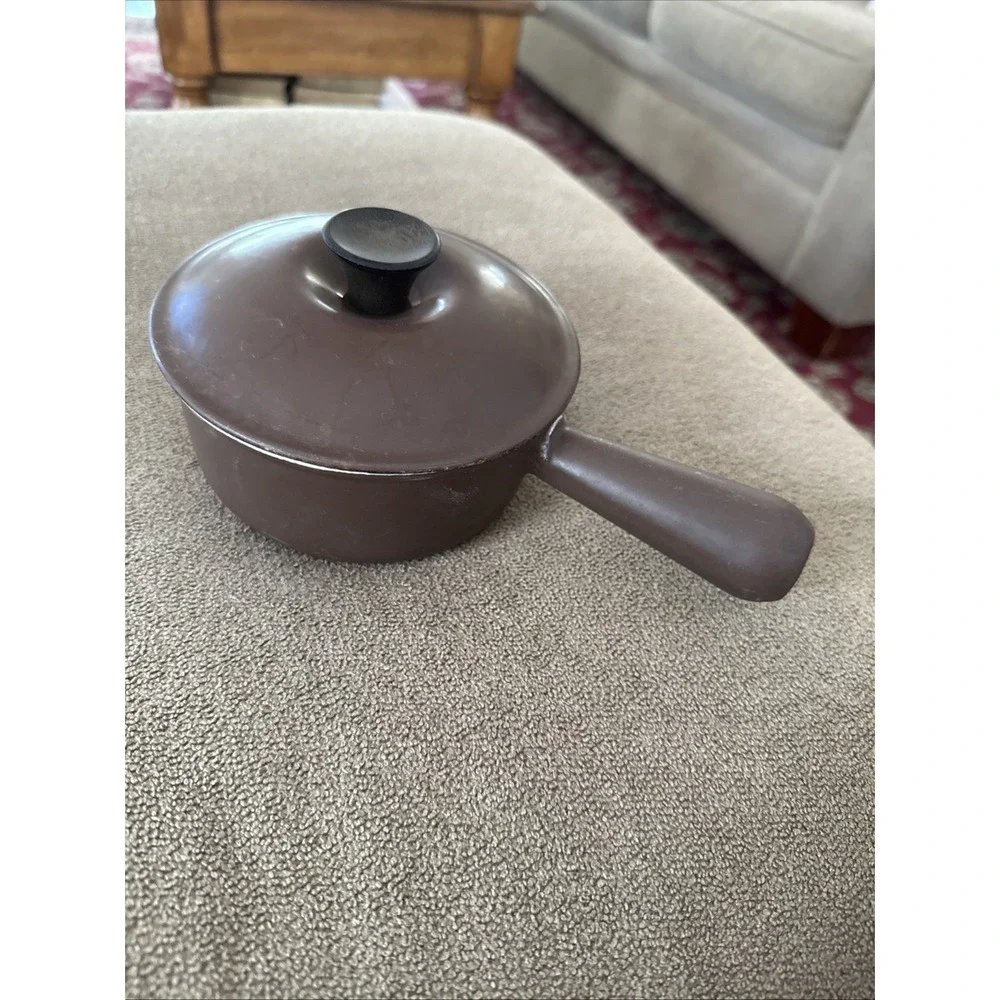 Vintage Le Creuset Sauce Pan #14 France Cast Iron With Lid Hollow Handle (TD)